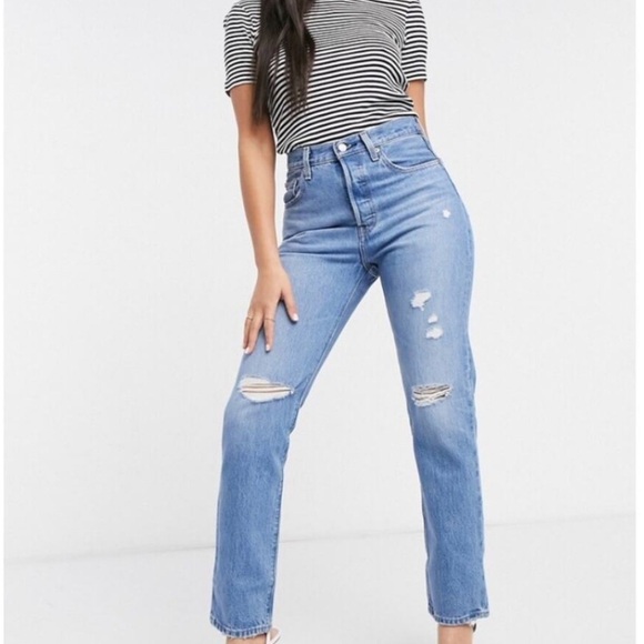 Levi's 501 Premium Distressed Jeans - Picture 1 of 8